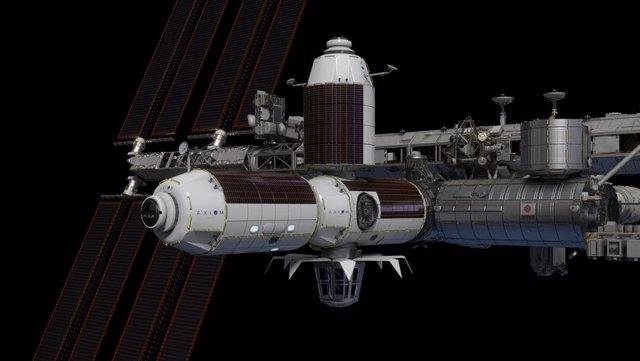 Módulos de Axiom conectados a la Estación Espacial