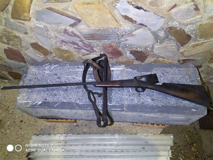 Arma incautada por la Guardia Civil en Malagón.