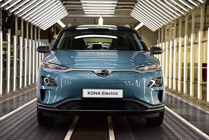 Un modelo del Hyndai Kona eléctrico