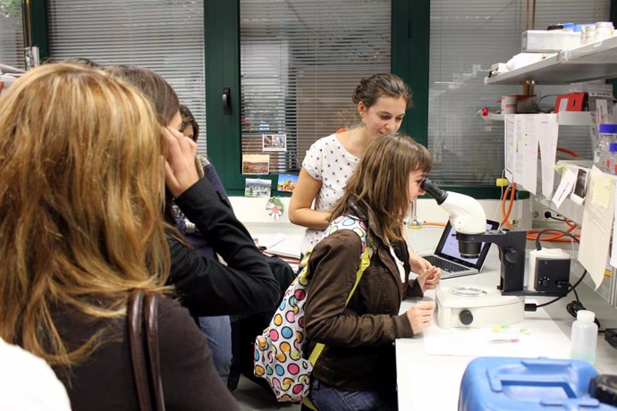 Alumnos andaluces en un instituto