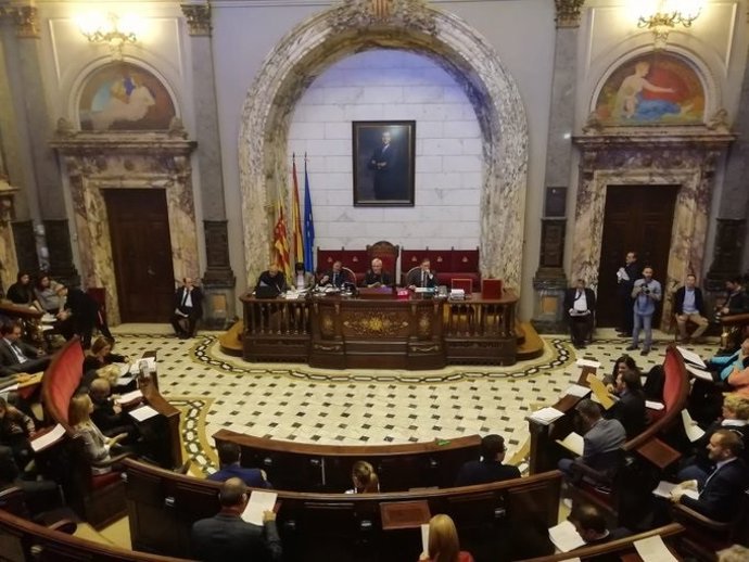 Imagen del pleno ordinario de enero celebrado este jueves en el Ayuntamiento de Valncia.