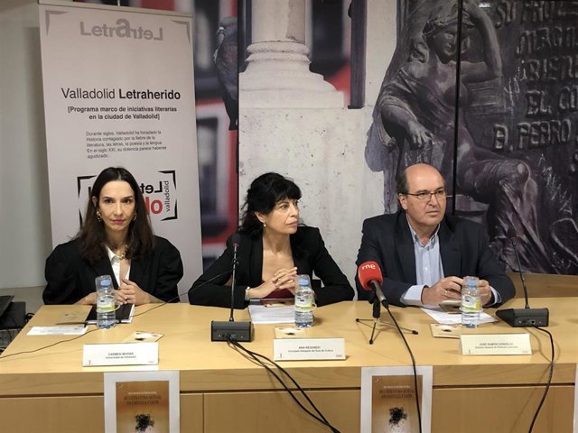 De izquierda a derecha: Carmen Morán, Ana Redondo y José Ramón González durante la presentación del encuentro que se celebrará en Valladolid.