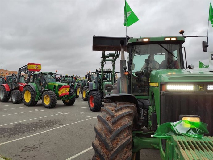 Un momento de la tractorada.