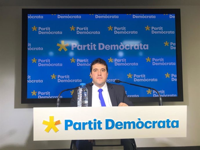 El president del PDeCAT, David Bonvehí, en roda de premsa, 30 de gener del 2020.