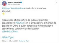 La ministra Arancha González Laya está preparando el dispositivo de evacuación de los españoles en Wuhan