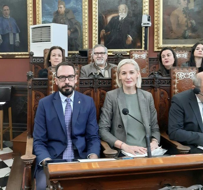 La portavoz de Ciudadanos en Palma, Eva Pomar, en el Pleno.