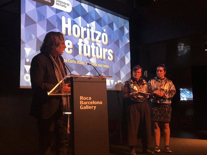 El concejal de Turismo e Industrias Creativas de Barcelona, Xavier Marcé, durante su intervención en el encuentro anual de Espai Inclusió 20+20+20 de Les Corts
