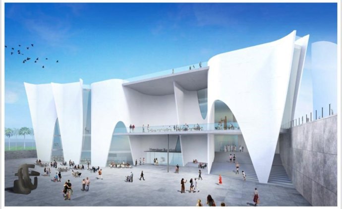 Projecte del museu Hermitage a la Nova Bocana del Port de Barcelona