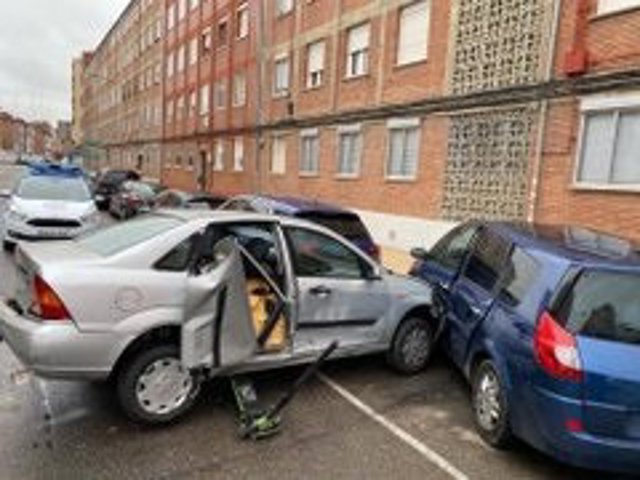 Accidente de tráfico en el barrio de Rondilla.