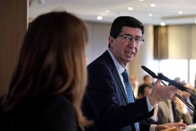 El vicepresidente de la Junta y consejero de Turismo, Juan Marín.