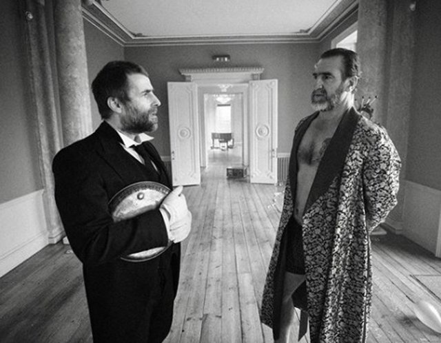 Liam Gallagher y Eric Cantona
