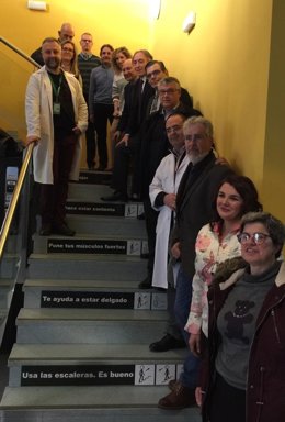 Imagen del proyecto 'Escaleras es Salud' en el centro de salud de Guadix