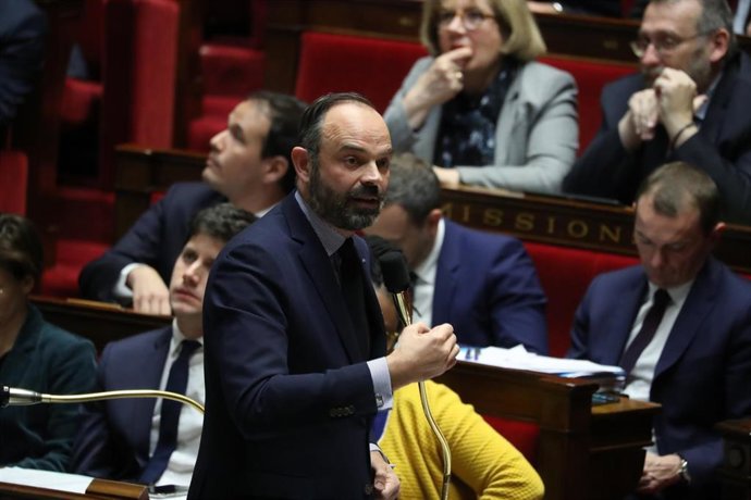 Edouard Philippe, en una sesión de control en el Parlamento francés