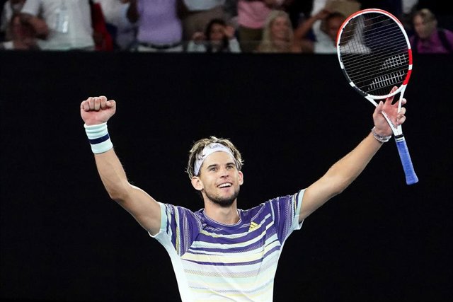 Dominic Thiem celebra su pase a la final del Abierto de Australia 2020