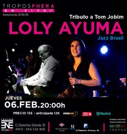 La cantante ciega Loly Ayuma ofrece el próximo jueves un concierto tributo al músico brasileño Tom Jobim