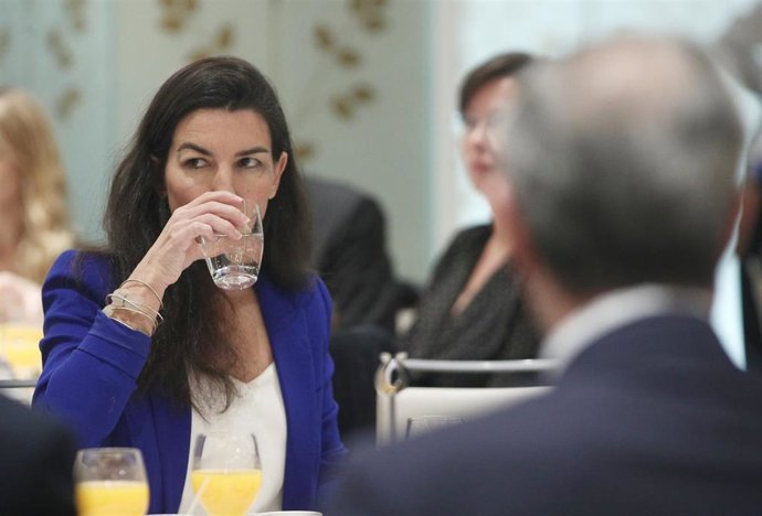 La portavoz de VOX, en la Asamblea de Madrid, Rocío Monasterio, en el encuentro Informativo 'España - Reino Unido: un reto global de futuro' organizado por Europa Press, en Madrid (España), a 31 de enero de 2020.