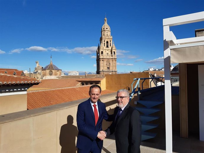 Javier Celdrán y Mariano Caballero, en la rueda de prensa