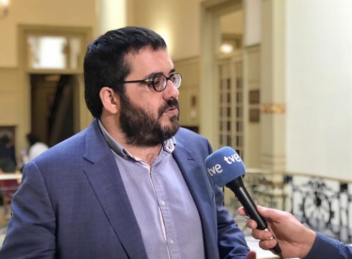 El senador autonómico de MÉS per Mallorca, Vicen Vidal, en declaraciones a los medios