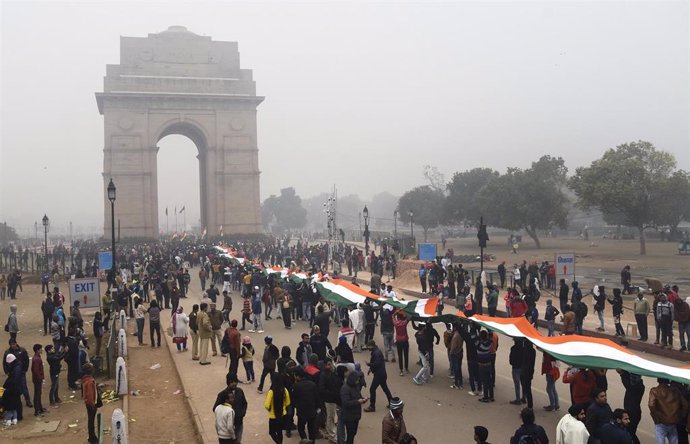 Protestas en Nueva Delhi contra la ley de ciudadanía