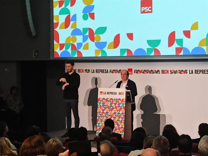 El primer secretario del PSC, Miquel Iceta, en la apertura del Congreso del partido en Barcelona.