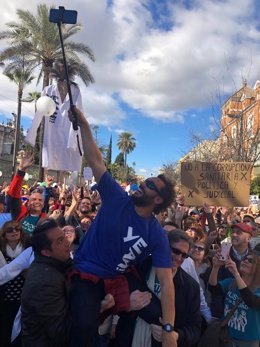 Jesús Candel en la manifestación