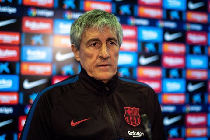 Quique Setién, entrenador del FC Barcelona.