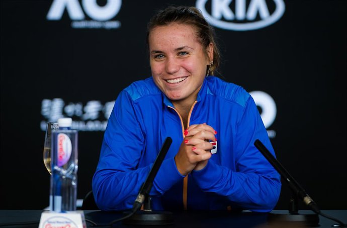 Sofia Kenin, la jugadora de tennis nord-americana després de guanyar la final de l'Open d'Austrlia contra Garbiñe Muguruza.