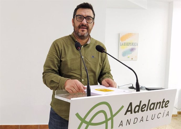 El parlamentario andaluz de Adelante Andalucía y coordinador general de IU en Málaga, Guzmán Ahumada
