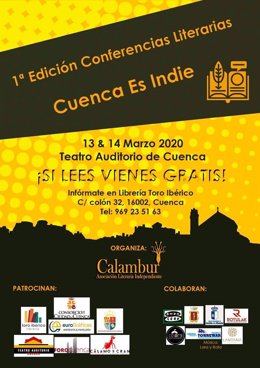 Cartel de las Conferencias Literarias 'Cuenca es Indie'