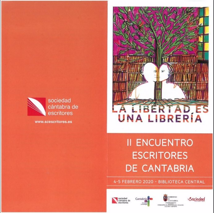 Cartel del II Encuentro de Escritores de Cantabria
