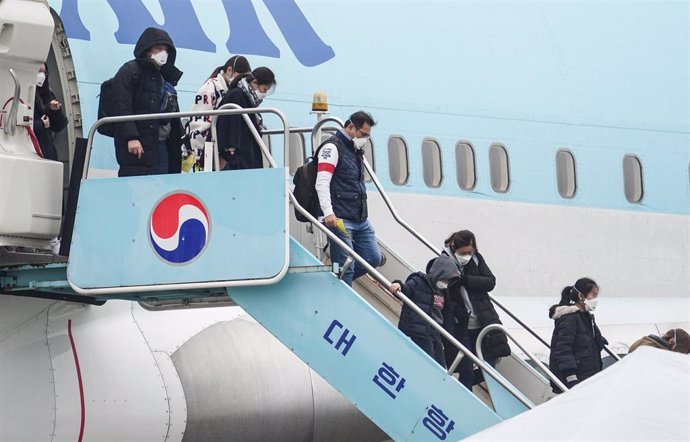 Surcoreanos repatriados de China