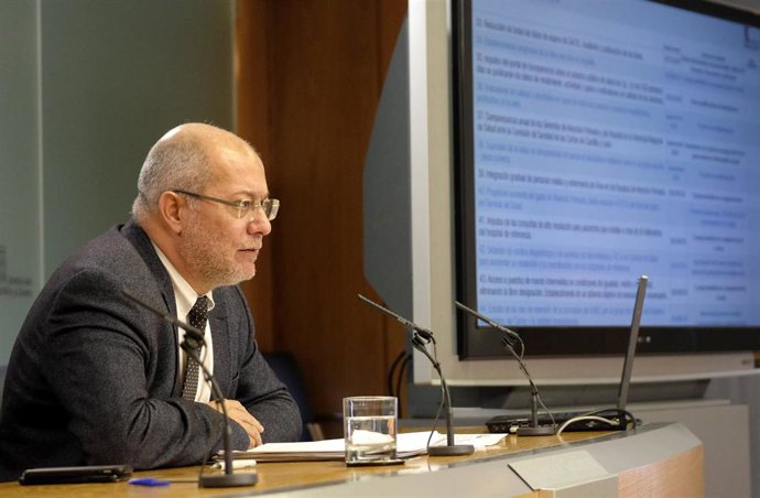 El vicepresidente de la Junta, Francisco Igea, en la rueda de prensa posterior al consejo de Gobierno.