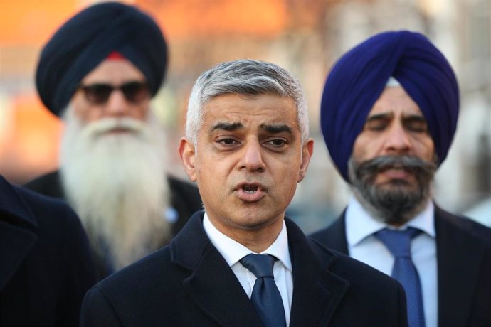 Sadiq Khan, alcalde de Londres, en una comparecencia ante la prensa en la capital británica