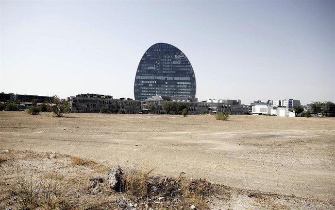 Imágenes de recursos del edificio de 'La Vela' de BBVA ubicado en la Calle Azul, 4 de Madrid.
