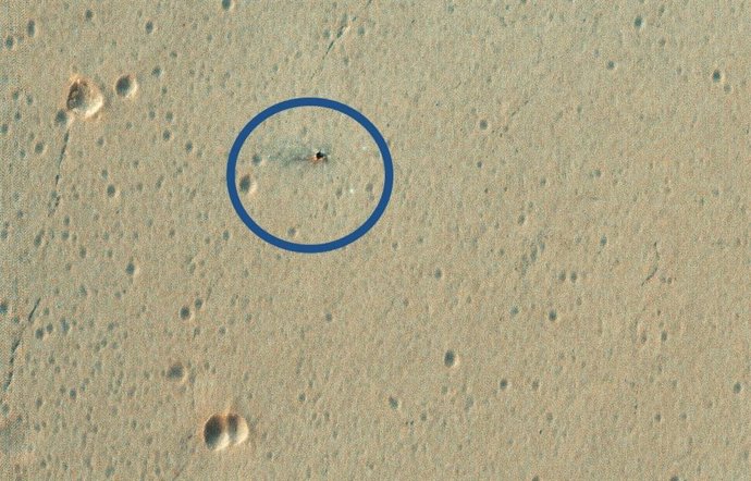 El polvo borra el lugar de impacto de la sonda Schiaparelli en Marte
