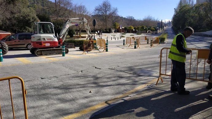 Imagten de las obras llevadas a cabo en la Alhambra