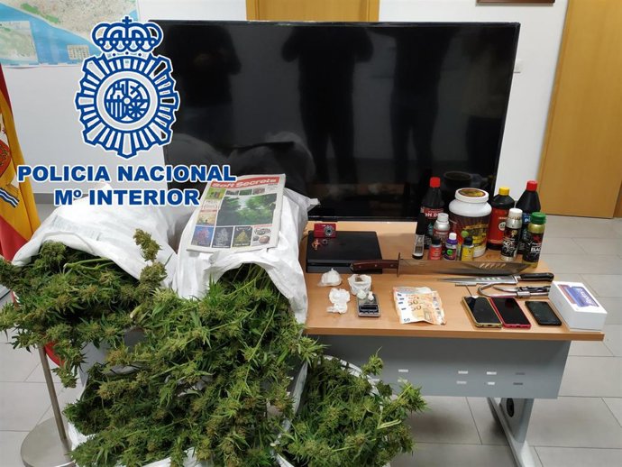 Droga incautada en una vivienda en Rota
