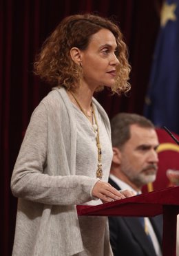 La presidenta del Congrés, Meritxell Batet, durant el seu discurs en la Solemne Sessió d'Obertura de la XIV Legislatura al Congrés dels Diputats, Madrid (Espanya), 3 de febrer del 2020.