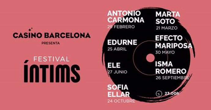 El Festival Íntims abrirá con Antonio Carmona y tendrá a Edurne, Sofía Ellar y Marta Soto