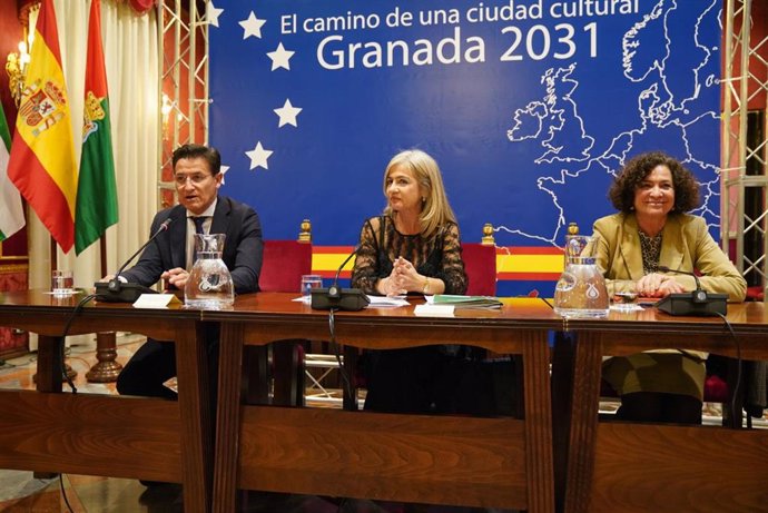 Patricia del Pozo, durante su intervención en el proceso participativo de Granada 2031