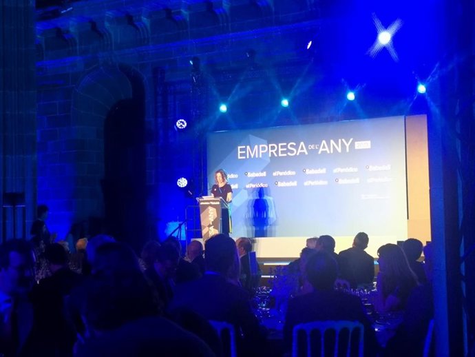 La consellera de Empresa y Conocimiento de la Generalitat, ngels Chacón, en la Gala 'Empresa de l'Any' de El Periódico de Catalunya