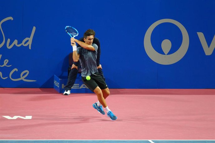 El tenista español Carlos Taberner durante un torneo