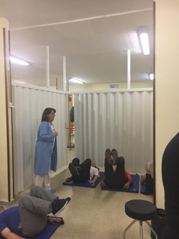 Ejercicios en un taller del Programa de Rehabilitación Cardíaca.