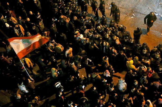 Manifestación en Beirut