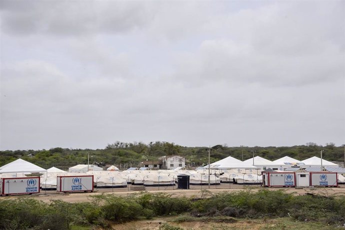 Campo para refugiados venezolanos en la frontera con Colombia