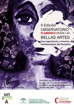 Cartel de la segunda edición del Observatorio Flamenco desde las Bellas Artes