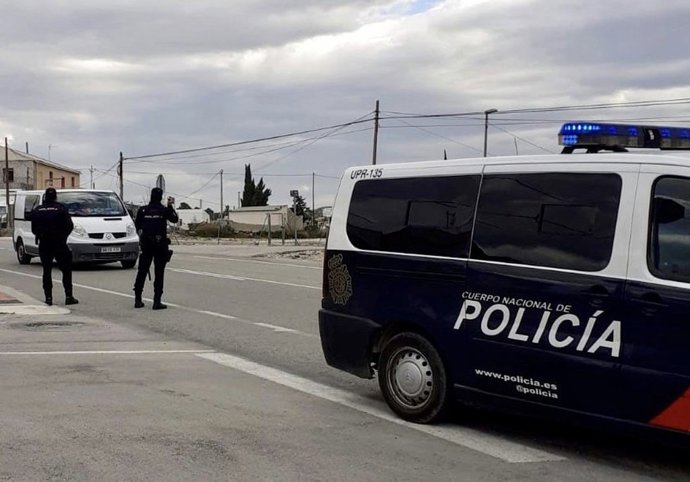 Dispositivo de control de la Policía Nacional en una imagen de archivo