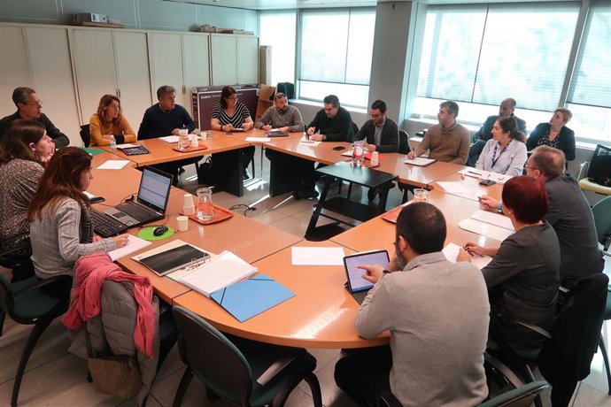 Reunión de la Mesa Sectorial en la Conselleria de Educación.