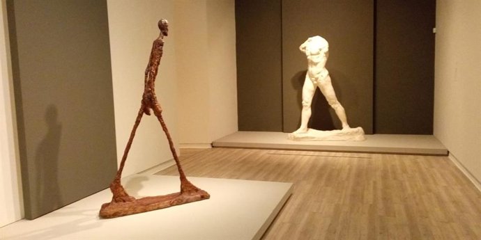Exposición 'Rodin-Giacometti', en la Fundación Mapfre de Madrid, a 4 de febrero de 2020