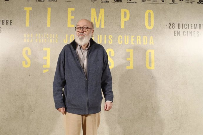 El director José Luis Cuerda durant la presentació de la pellícula 'Tiempo después' a Madrid. 
